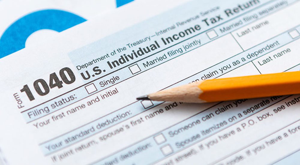1040 tax return form from Thompson Tax Accountants.